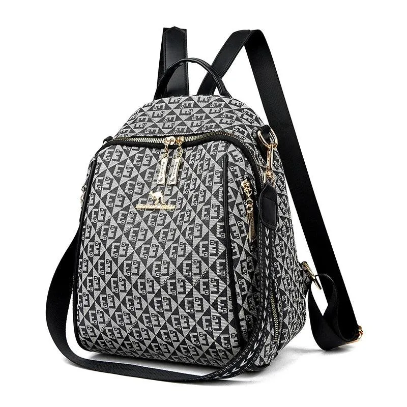 18422 - Women's Cool Backpack - Fashion Leather Shoulder Bag