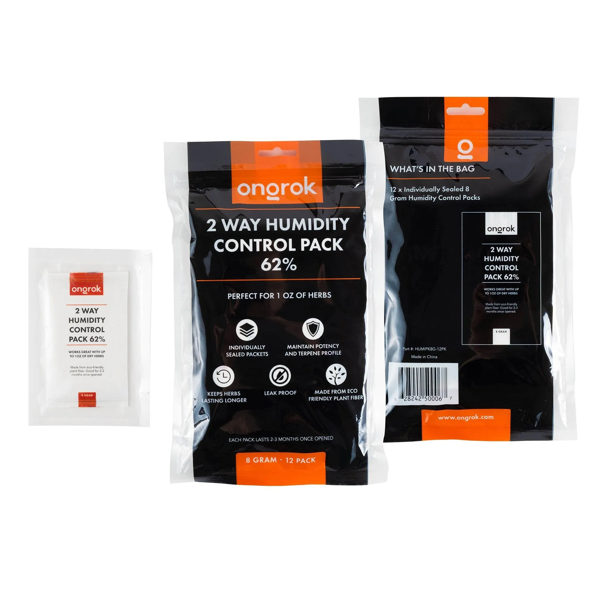 2-Way 62% Humidity Packs | 3 sizes (Small, Medium, Large)