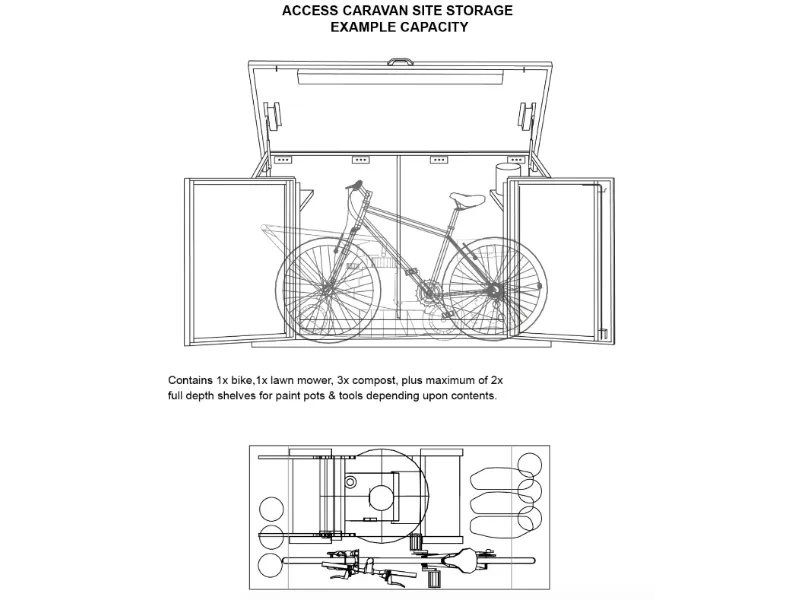 7ft x 4ft Caravan Site Storage