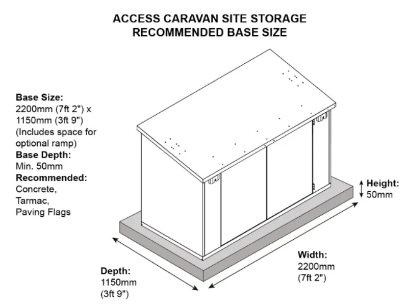 7ft x 4ft Caravan Site Storage