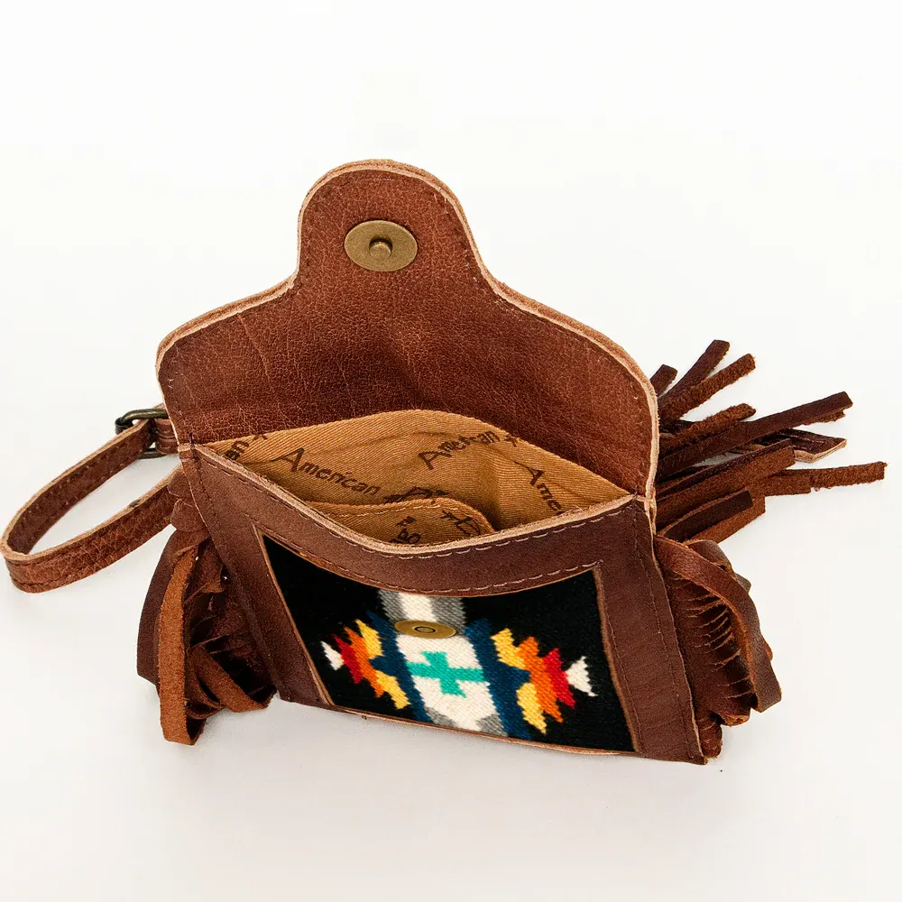 American Darling hand weaved woolen saddle blanket card holder crossbody