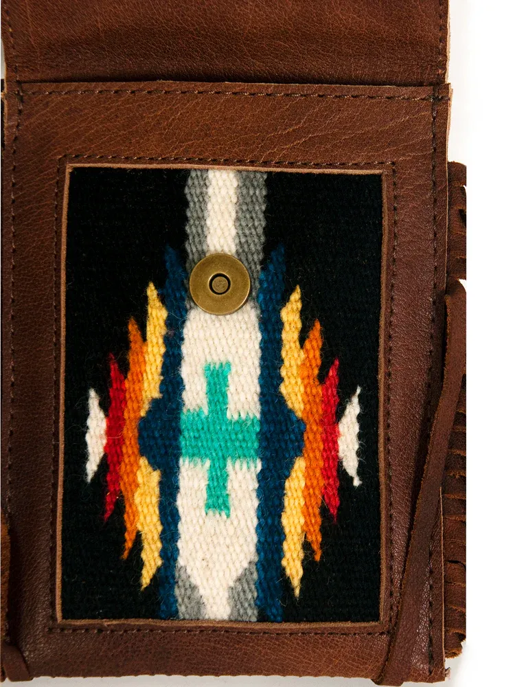 American Darling hand weaved woolen saddle blanket card holder crossbody