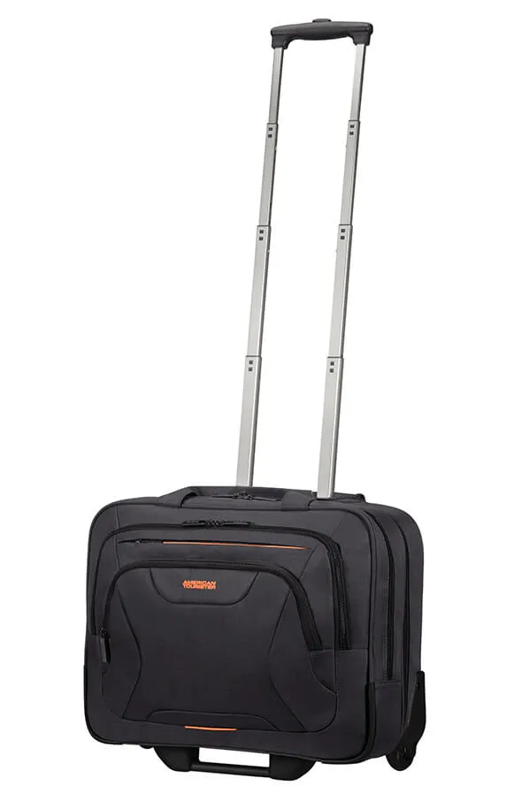 American Tourister At Work 15.6" Laptop Rolling Tote | Black/Orange