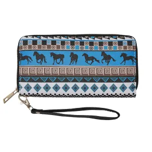 AWST Int'l Tribal Horses Clutch Wallet