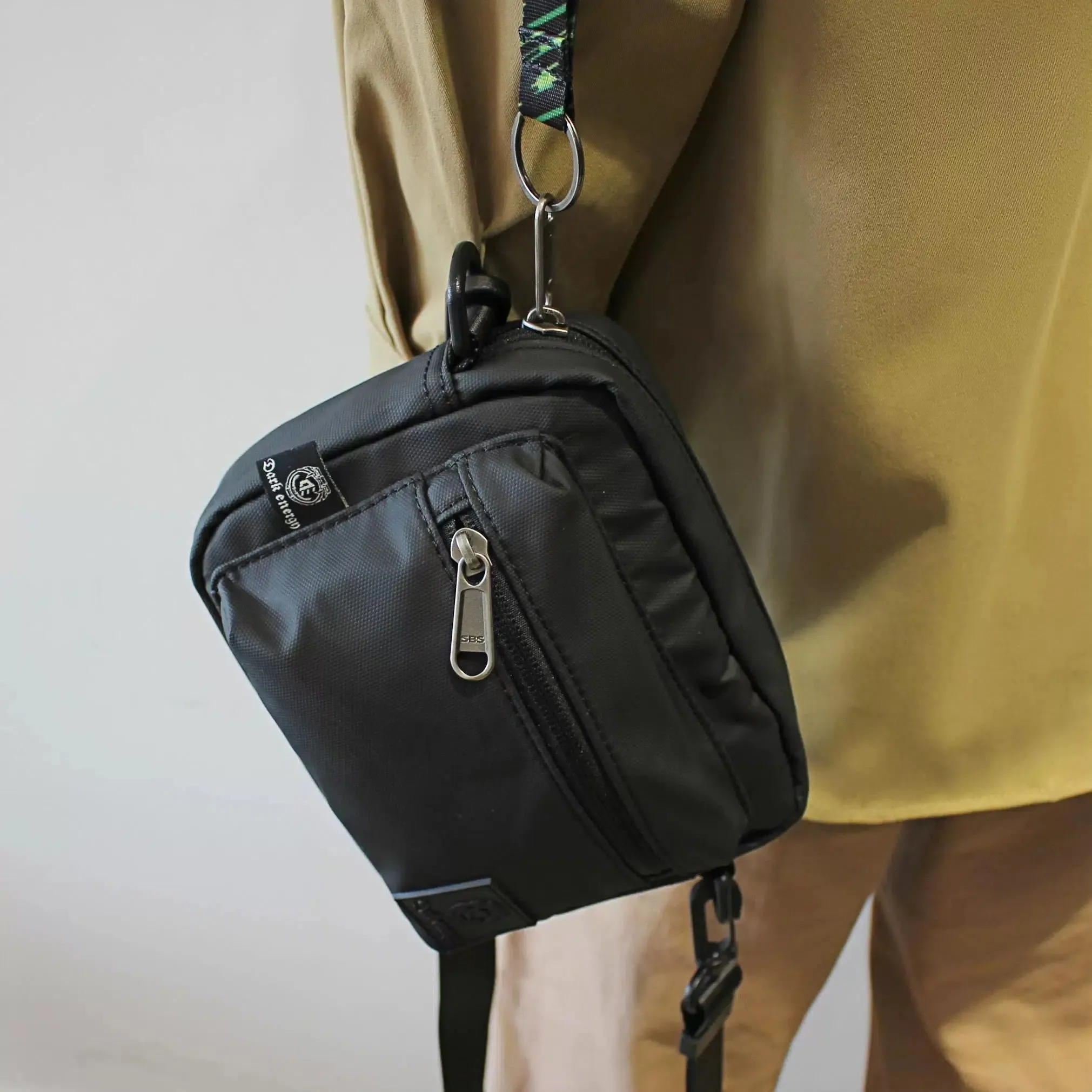 Black Lightweight Shoulder Bag