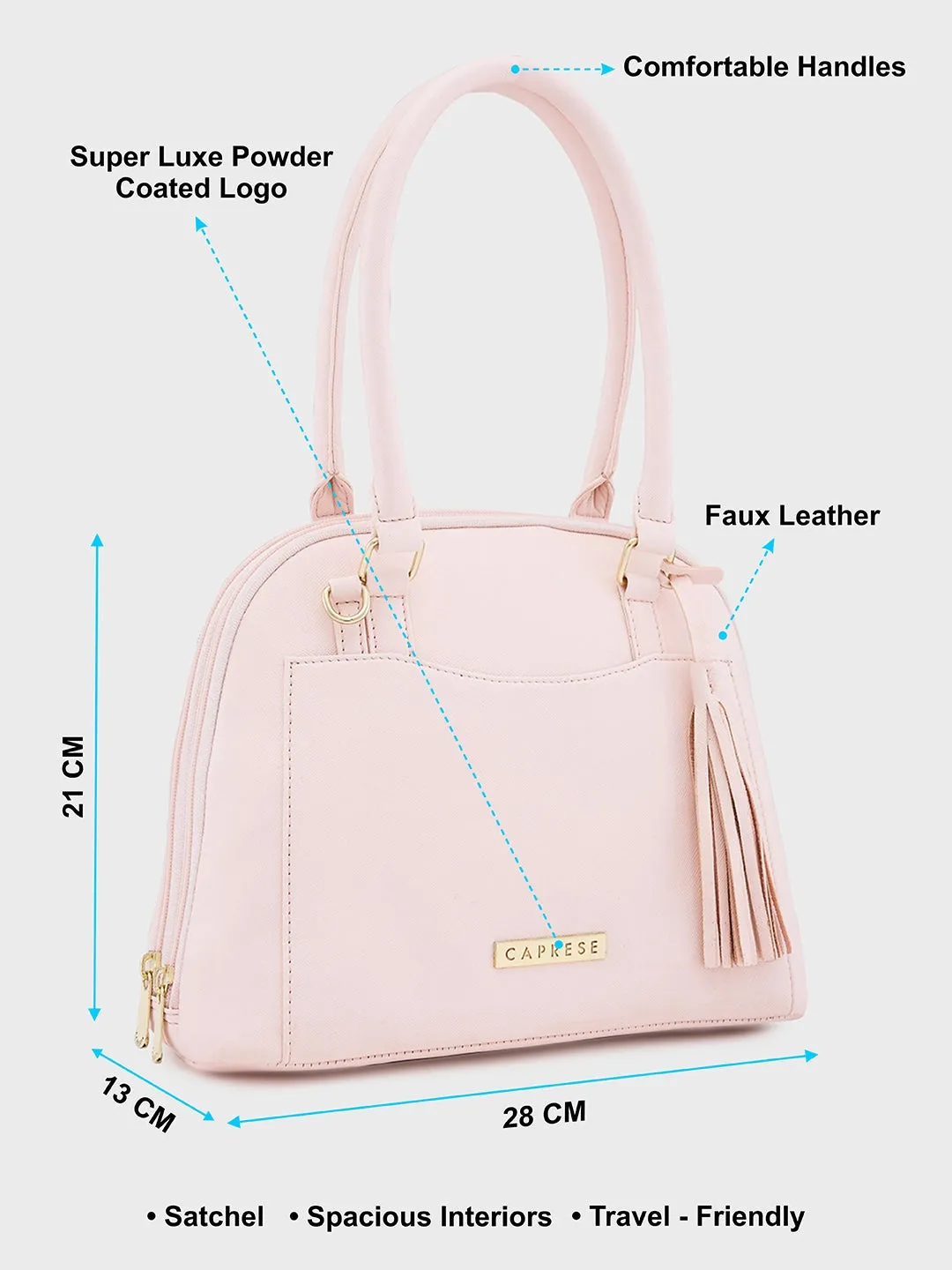 Caprese Montana Satchel Small Blush