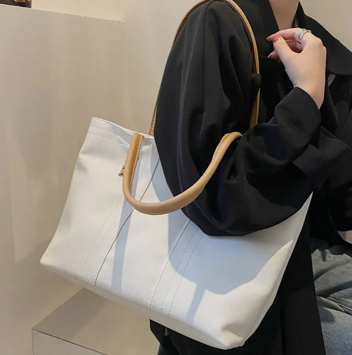 CL1075 - Trendy Simple Large Shoulder Bag