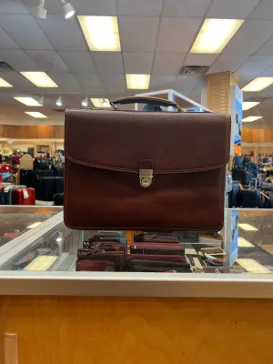 Classico Leather Flap Briefcase- $190