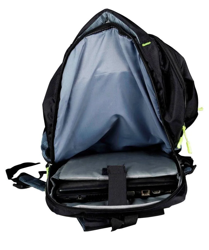 FabSeasons Printed Black Backpack with Raincover and Laptop holder