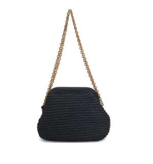 Fashion Crochet All Over Christibal Crossbody Bag Black