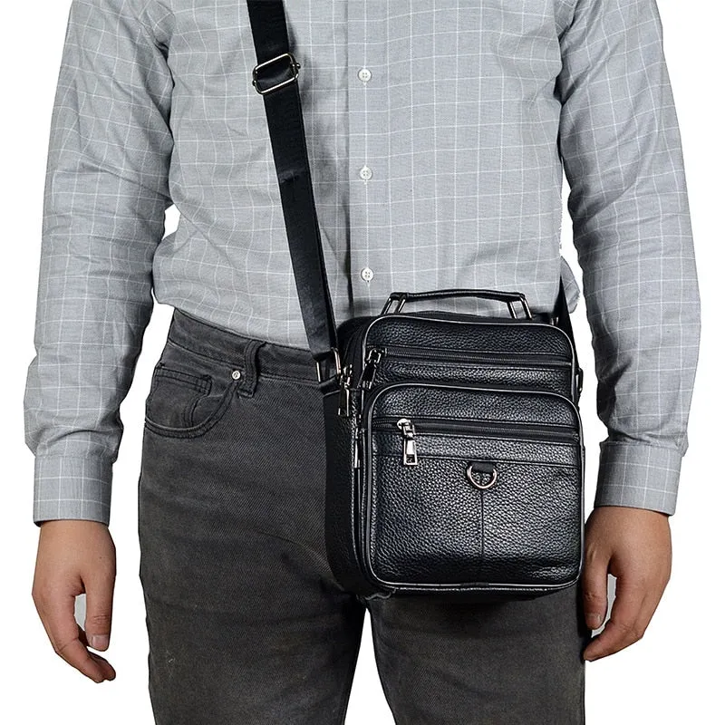 Genuine Leather Messenger Bags for Male