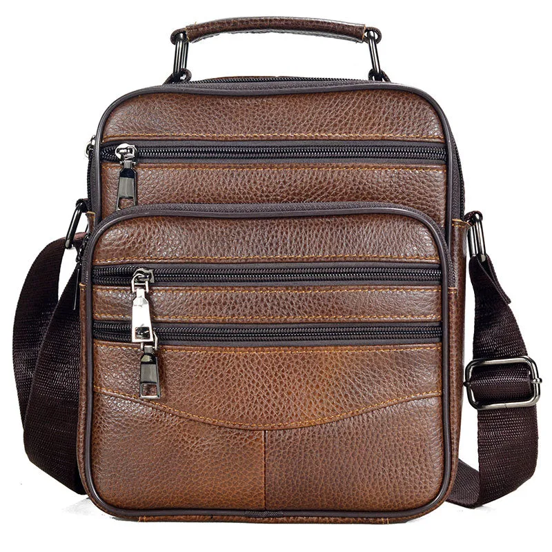 Genuine Leather Messenger Bags for Male