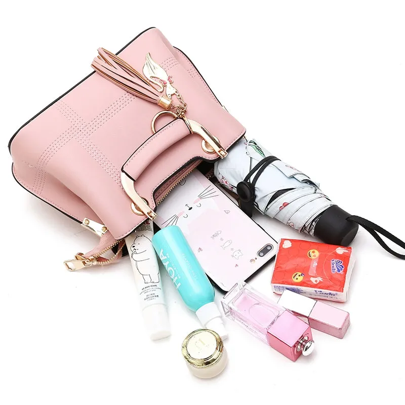 Handbags Women's 2023 Spring/Summer New Trendy Korean Style Fashion Wide Strap All-Matching Girlish Shoulder Minimalist Messenger Bag