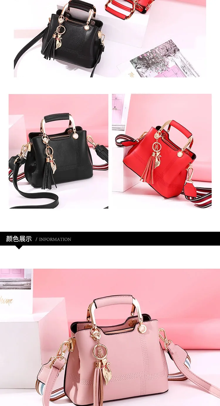 Handbags Women's 2023 Spring/Summer New Trendy Korean Style Fashion Wide Strap All-Matching Girlish Shoulder Minimalist Messenger Bag