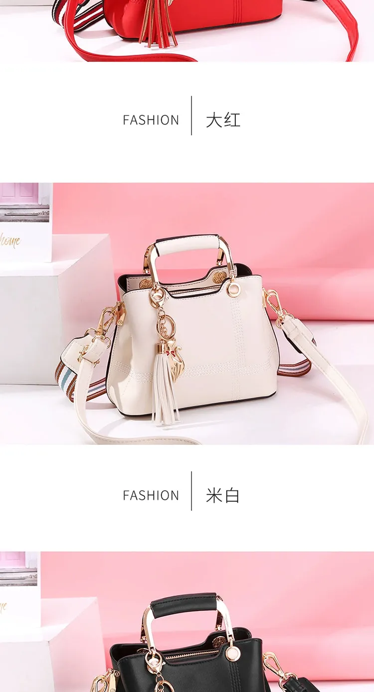 Handbags Women's 2023 Spring/Summer New Trendy Korean Style Fashion Wide Strap All-Matching Girlish Shoulder Minimalist Messenger Bag