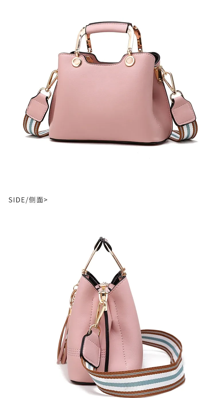 Handbags Women's 2023 Spring/Summer New Trendy Korean Style Fashion Wide Strap All-Matching Girlish Shoulder Minimalist Messenger Bag