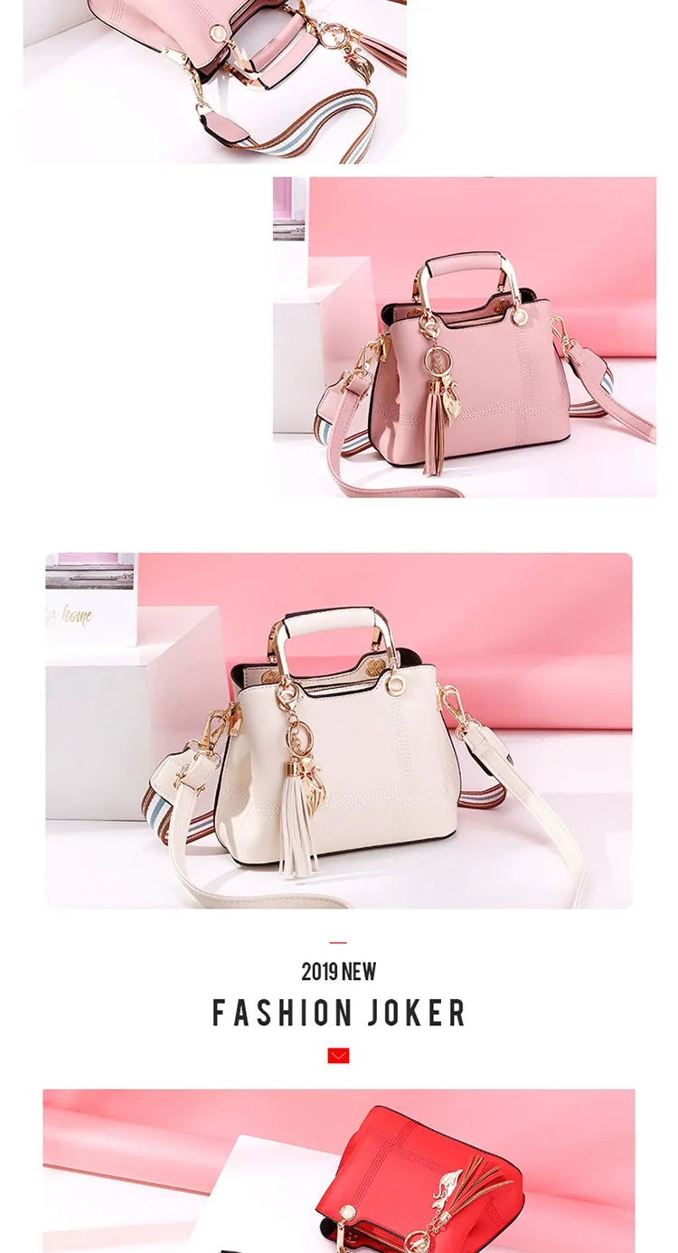 Handbags Women's 2023 Spring/Summer New Trendy Korean Style Fashion Wide Strap All-Matching Girlish Shoulder Minimalist Messenger Bag