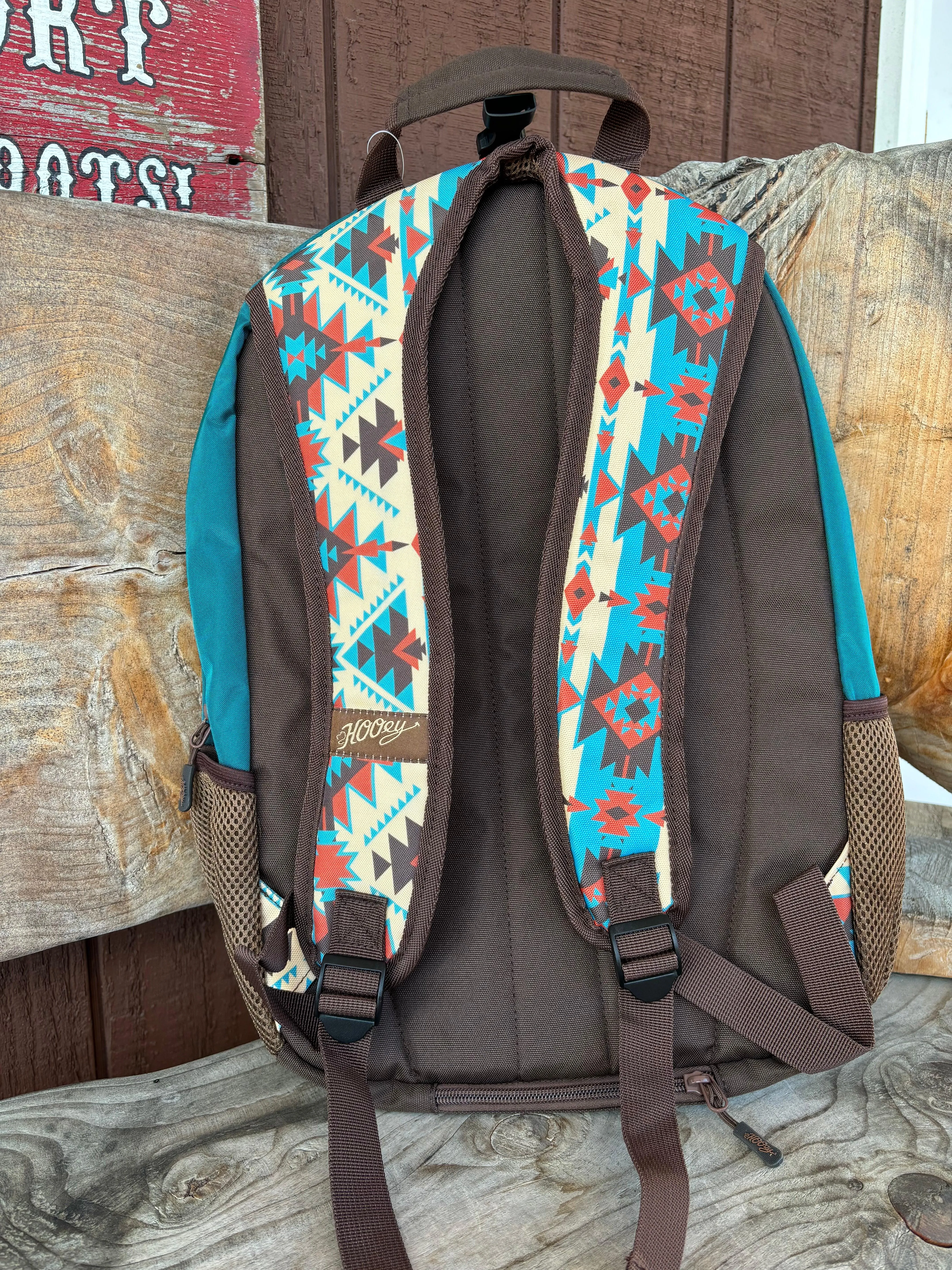 Hooey Rockstar Turquoise Southwestern Aztec Print Backpack BP062AZTQ