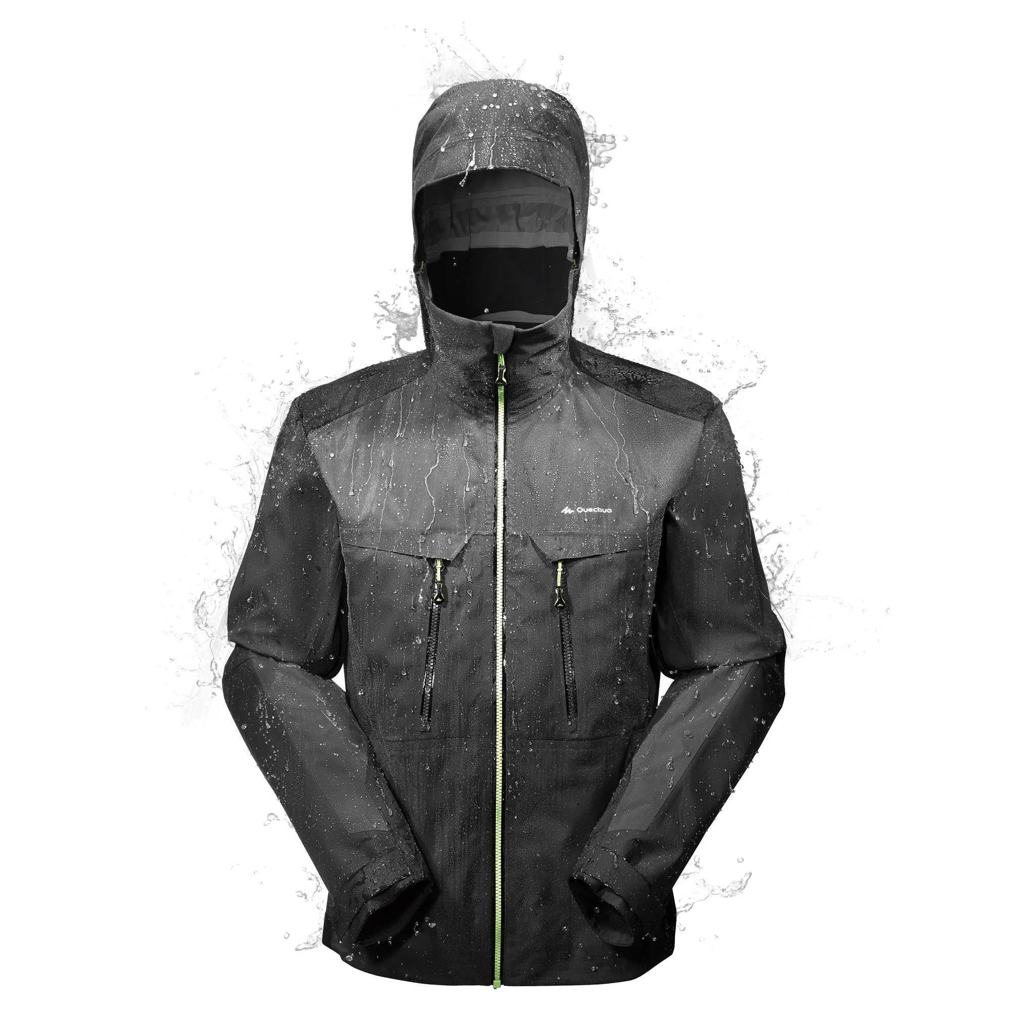 Men's Mountain Hiking Waterproof Rain Jacket Forclaz 900