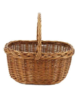 Midcentury Wicker Vintage Shopping Basket