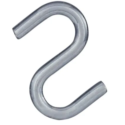 National N100-209 30-Pack of 1-1/2" Zinc Plated Steel Open S Hooks - Quantity of 2