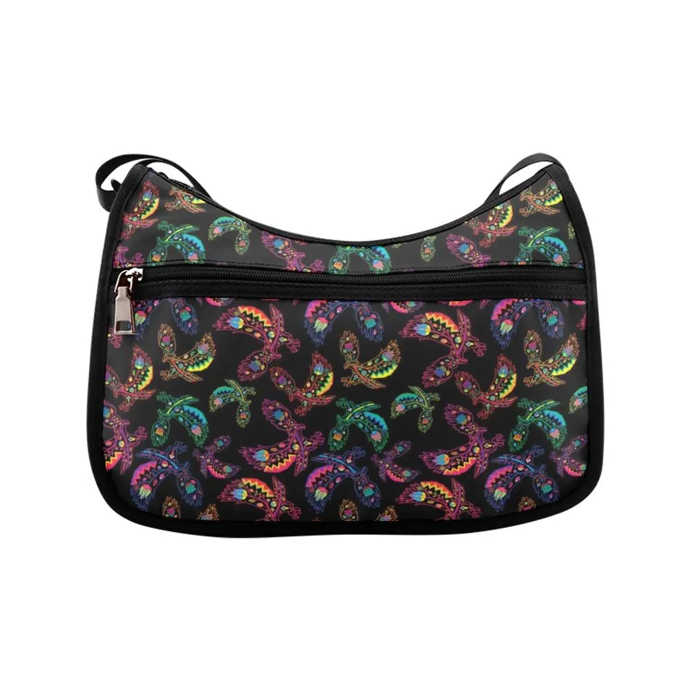 Neon Floral Eagles Crossbody Bags