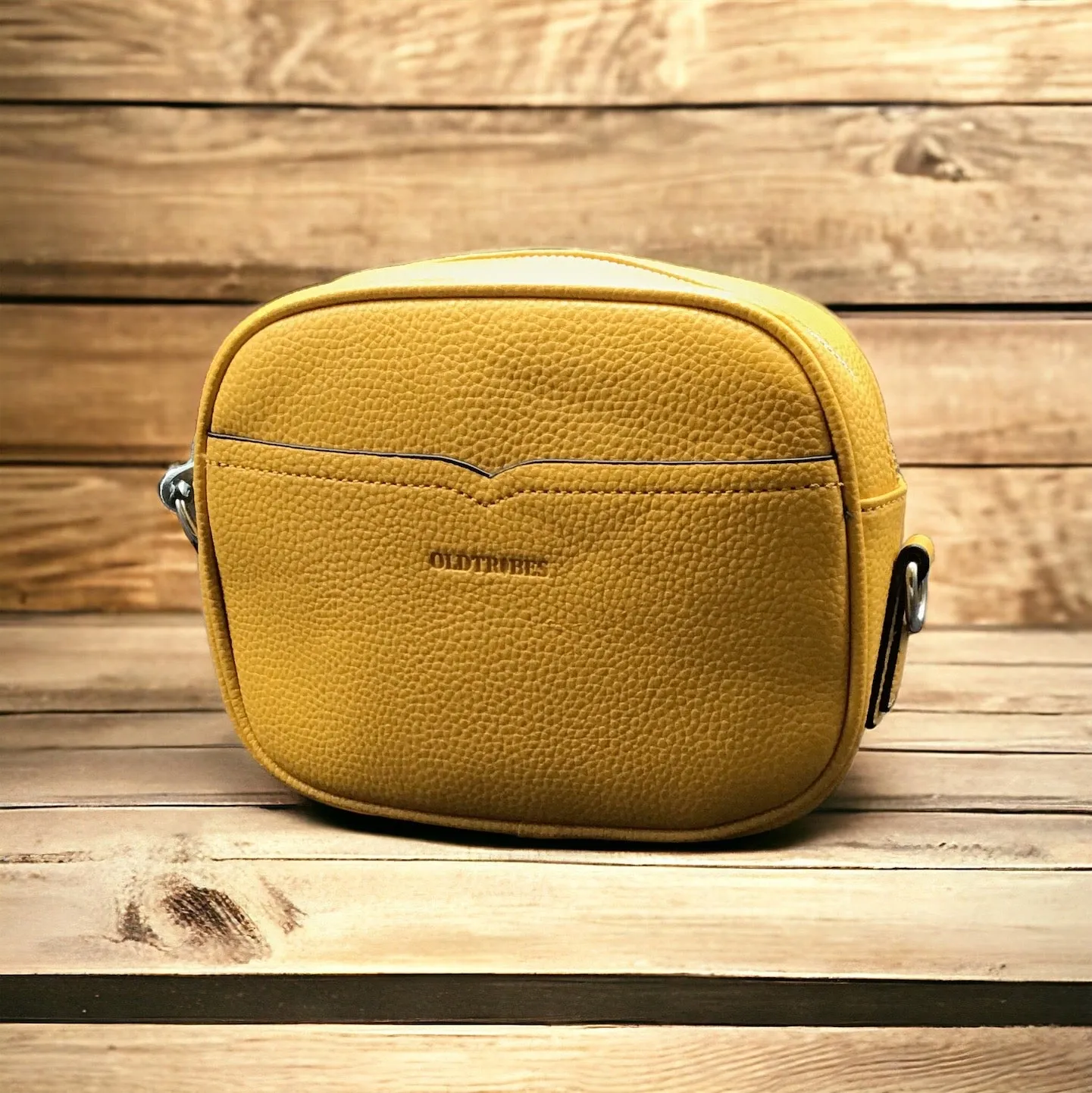 OldTribes™ Yellow Leather Crossbody Bag