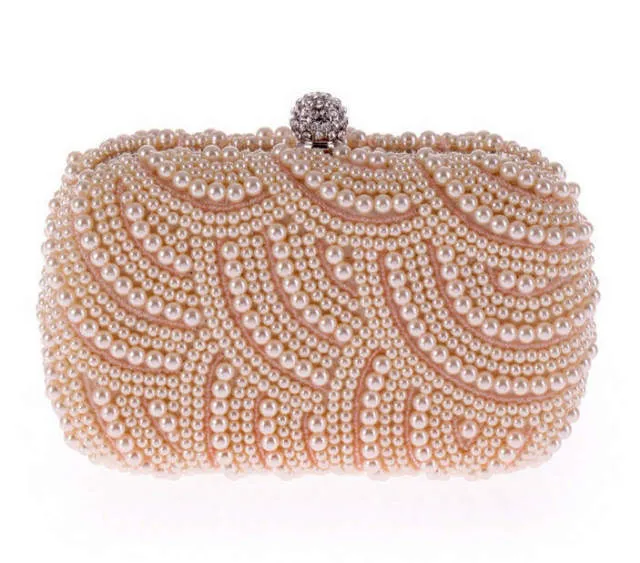 Pearl Fancy Clutch Evening Bags Purse - Wedding Gift - Bride- Special Day