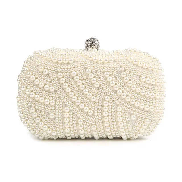 Pearl Fancy Clutch Evening Bags Purse - Wedding Gift - Bride- Special Day