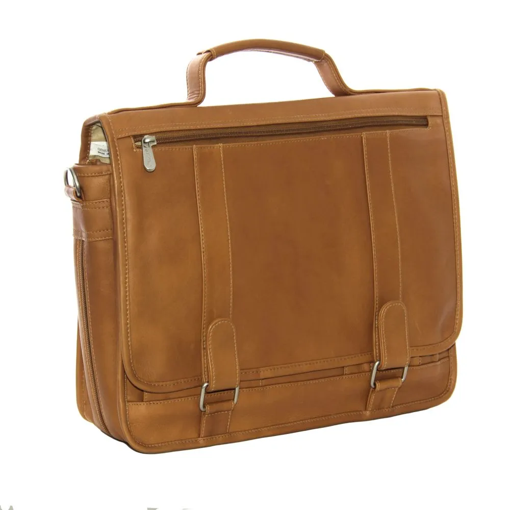 Piel Double Loop Expandable Laptop Briefcase