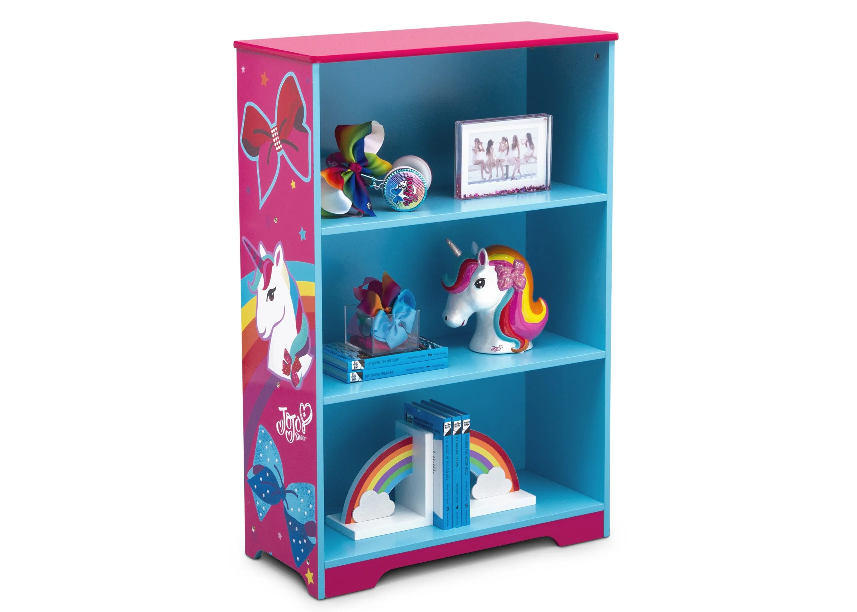 Rainbow & Unicorn Deluxe 3-Shelf Bookcase