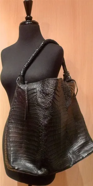 Rhonda Ochs "Frederico"  Handbag - Black Alligator