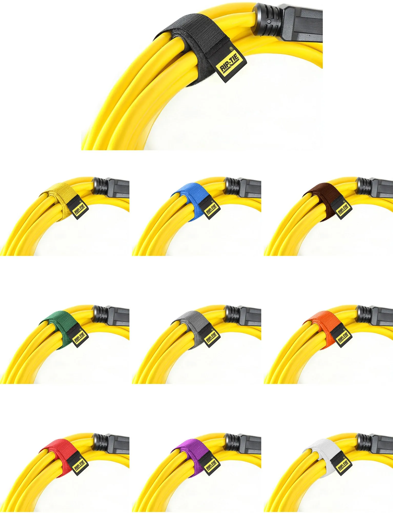 Rip-Tie CableWrap 1x21 Grey 10 Pack/100 Pack