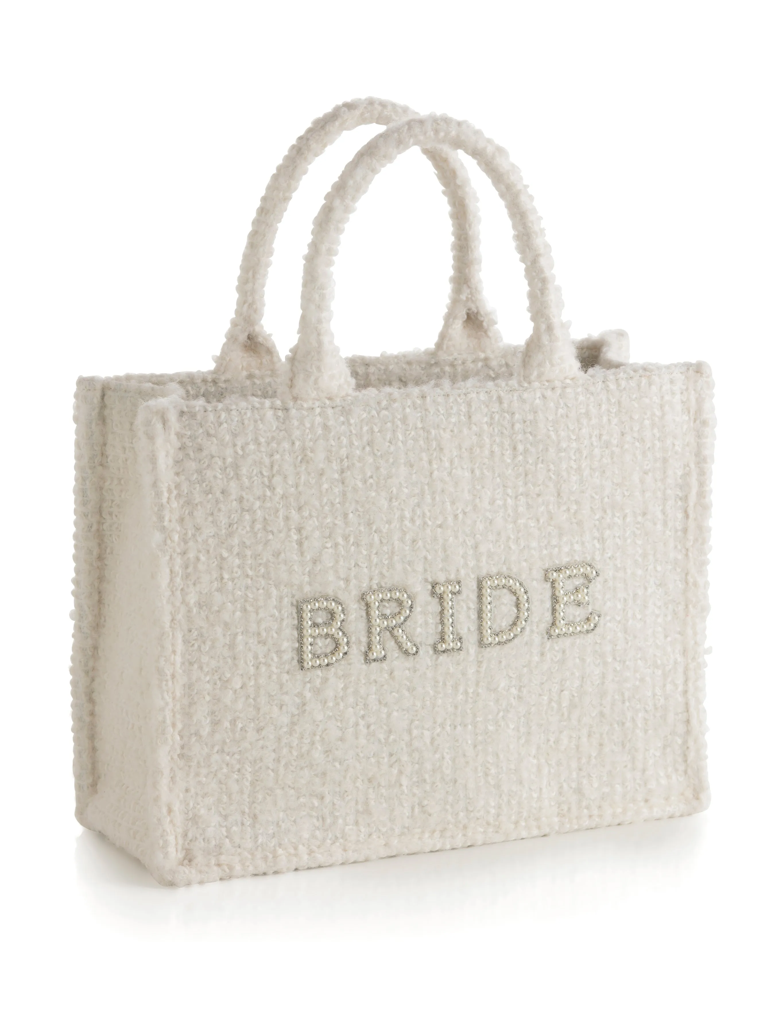 Shiraleah "Bride" Boucle Tote, Ivory