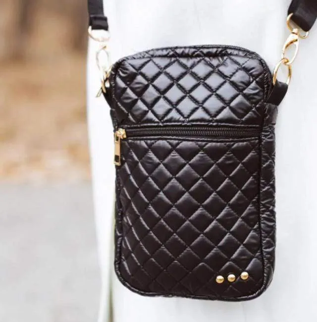 Small Black Quilted Crossbody