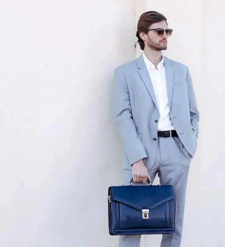 The Magus - Classic Design Leather Briefcase