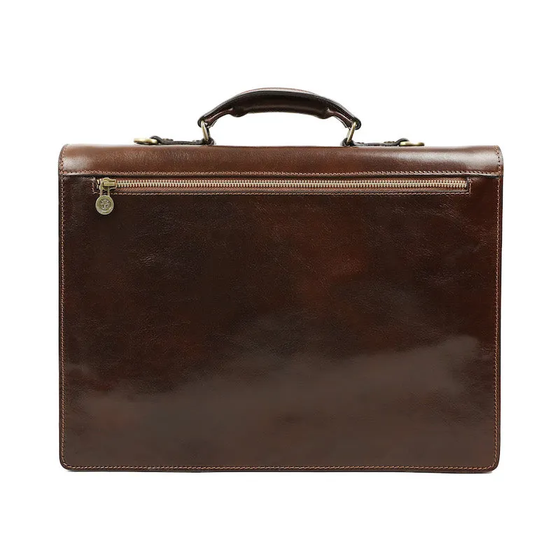 The Magus - Classic Design Leather Briefcase