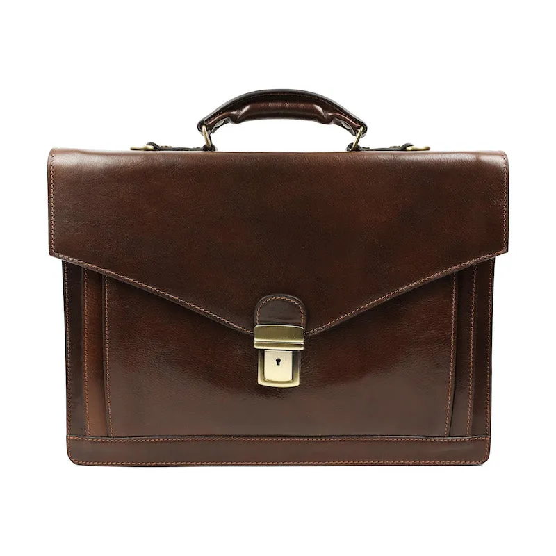 The Magus - Classic Design Leather Briefcase