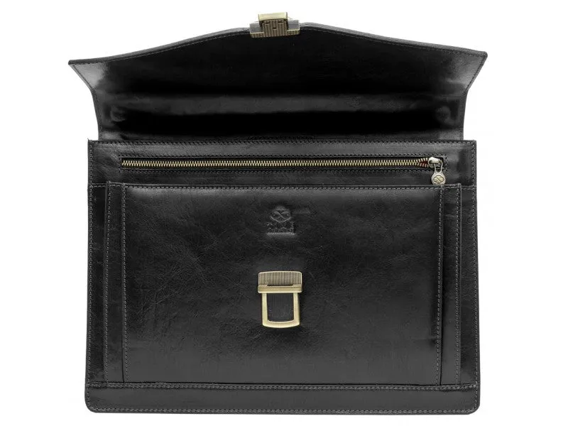 The Magus - Classic Design Leather Briefcase