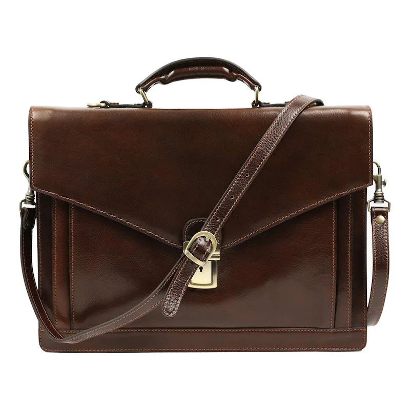 The Magus - Classic Design Leather Briefcase