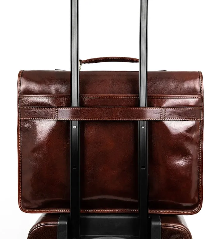 The Time Machine - Full Grain Leather Briefcase