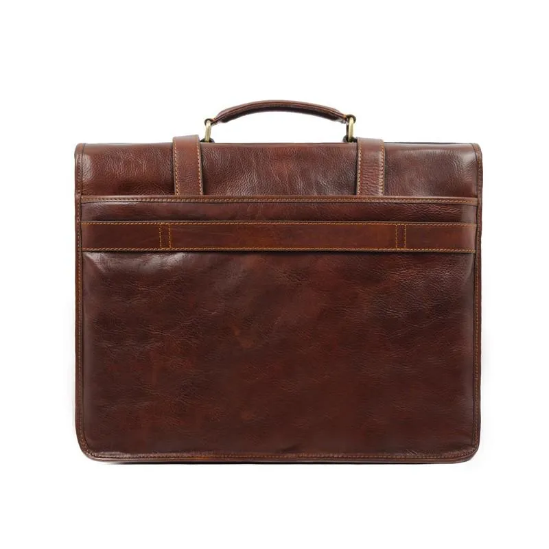 The Time Machine - Full Grain Leather Briefcase