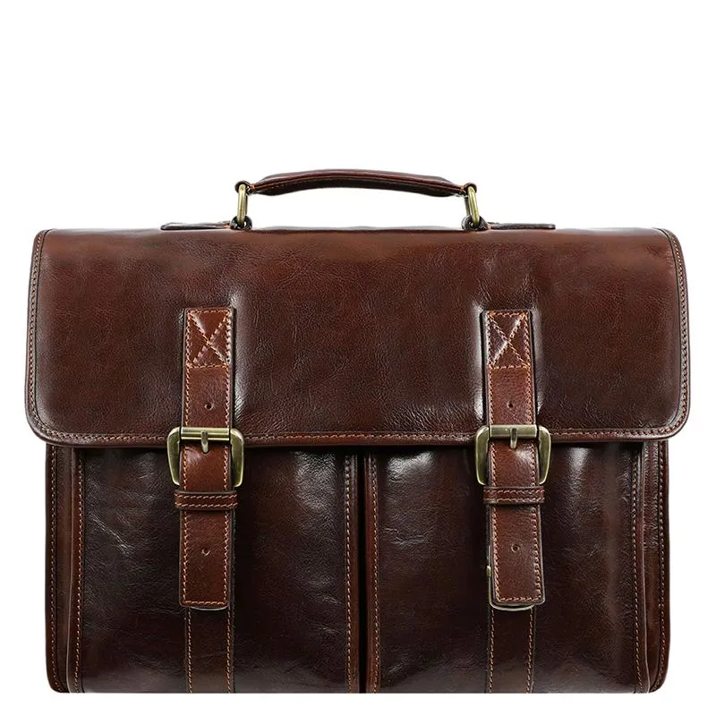 The Time Machine - Full Grain Leather Briefcase