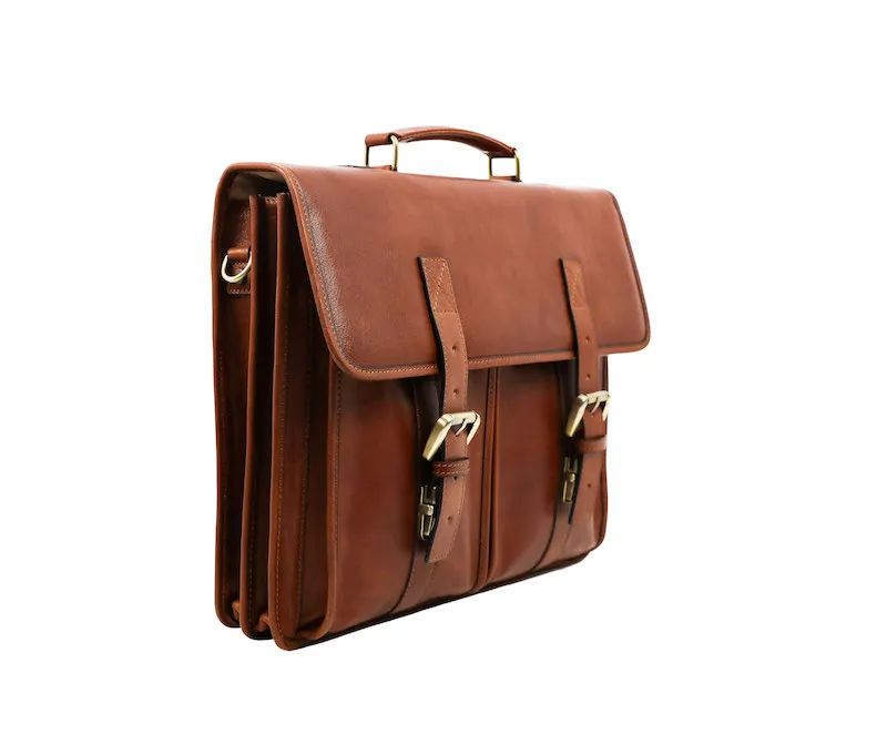 The Time Machine - Full Grain Leather Briefcase