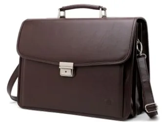 Tosca 3 Division Laptop Briefcase With Front Pocket | Brown