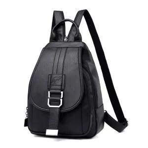 Waterproof PU Leather Bag Women's Backpack