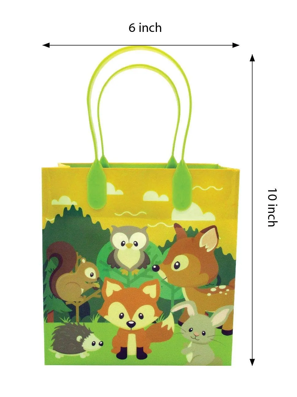 Woodland Animals Party Favor Bags Treat Bags, 12 Pack