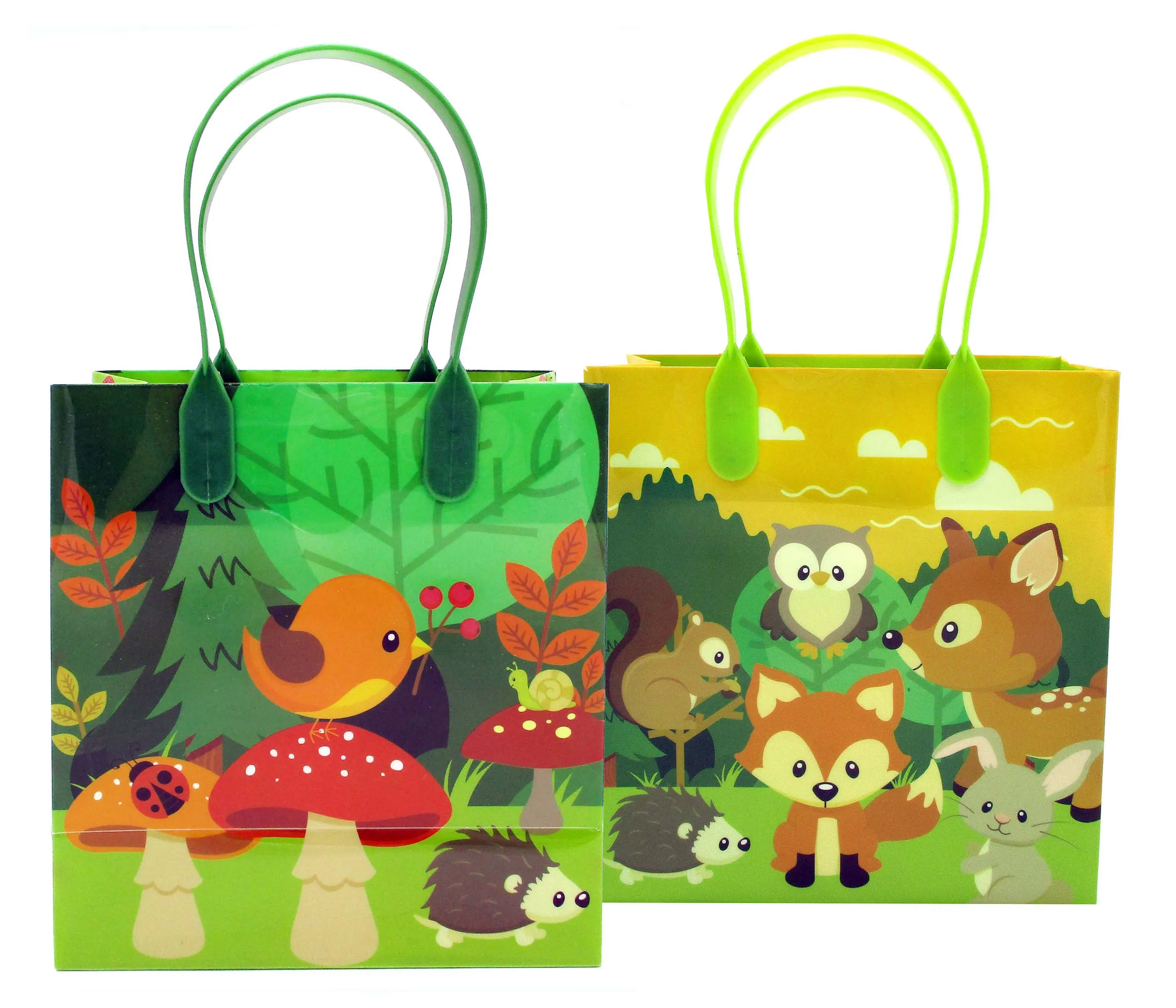 Woodland Animals Party Favor Bags Treat Bags, 12 Pack